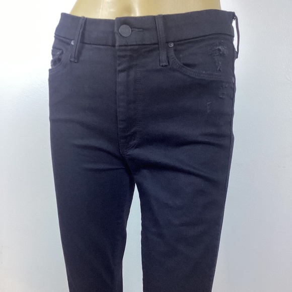 Mother Denim The Looker Guilty As Sin Ankle Fray Jean Black Size 27 - Picture 3 of 9